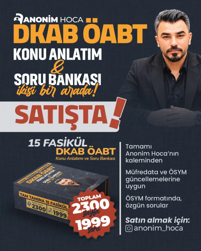 ANONİM HOCA- KONU ANLATIMLI SORU BANKASI